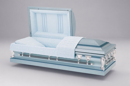 Crystal Blue 18 Guage Batesville Casket