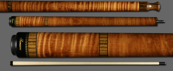 Samsara Break/Jump Cue - Stained Curly Wrapless BJ-SCM-WL