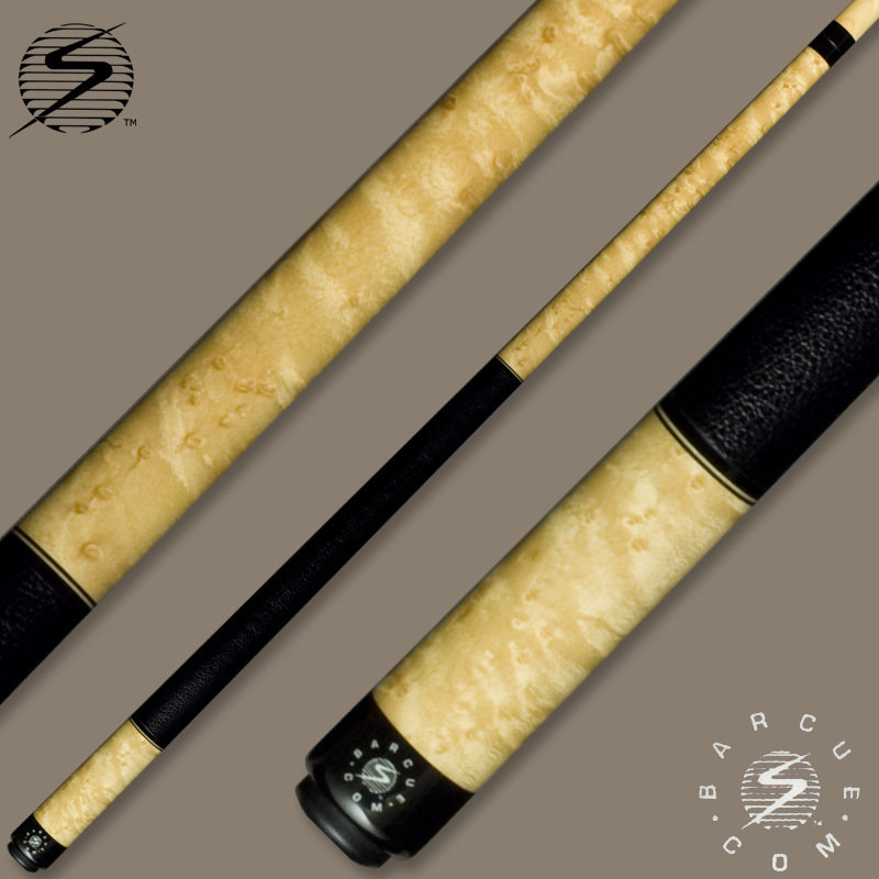 Samsara Bar Cue Series Birds-eye Maple / Black Leather Wrap BQ-BEM-BLW
