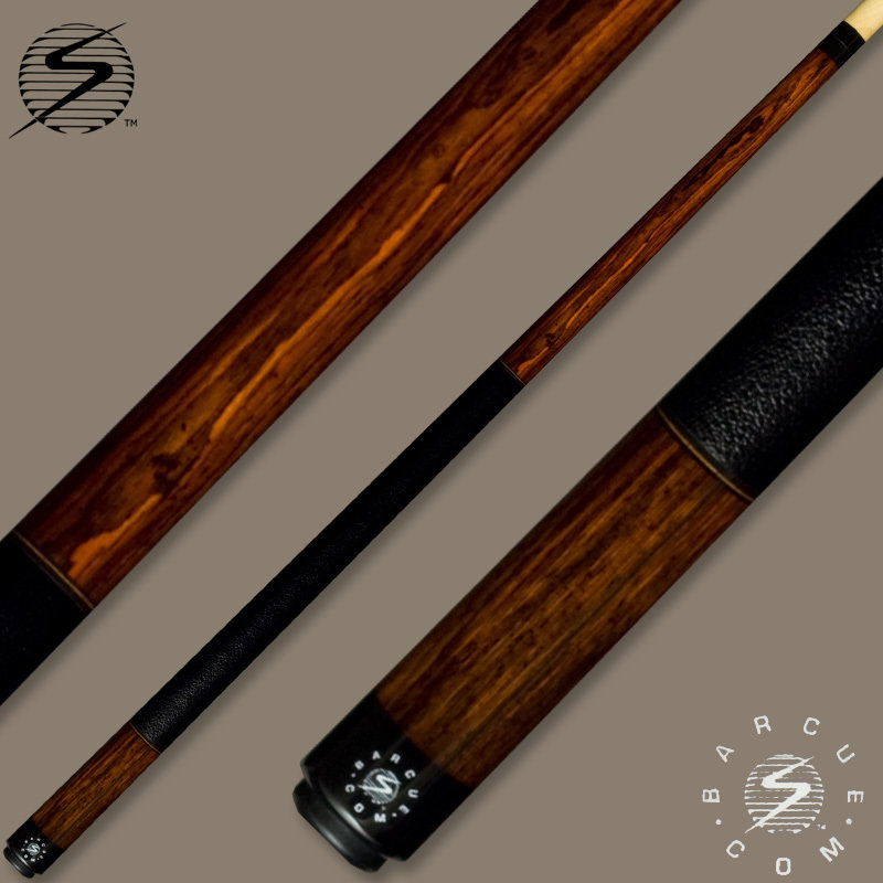 Samsara Bar Cue Series Cocobolo / Black Leather Wrap BQ-CB-BLW