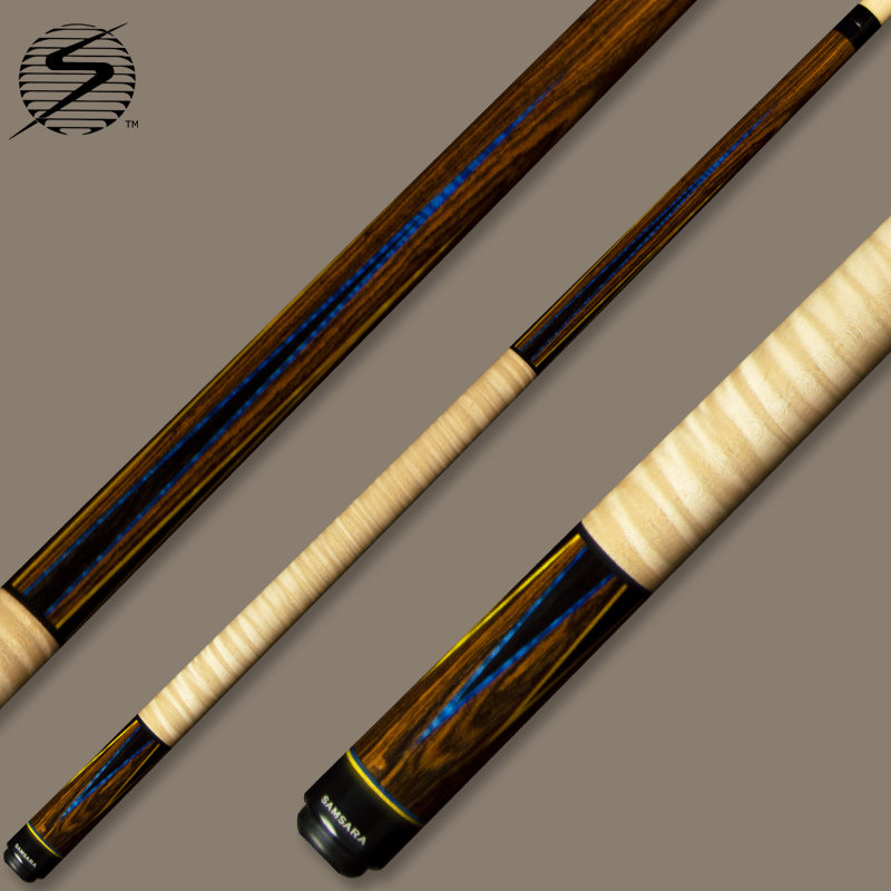 Samsara True Color Cue 418 - Ebony Blue & Yellow TC418