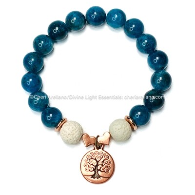 Apatite Bracelet: Copper Tree of Life Apatite Bracelet: Copper Tree of Life