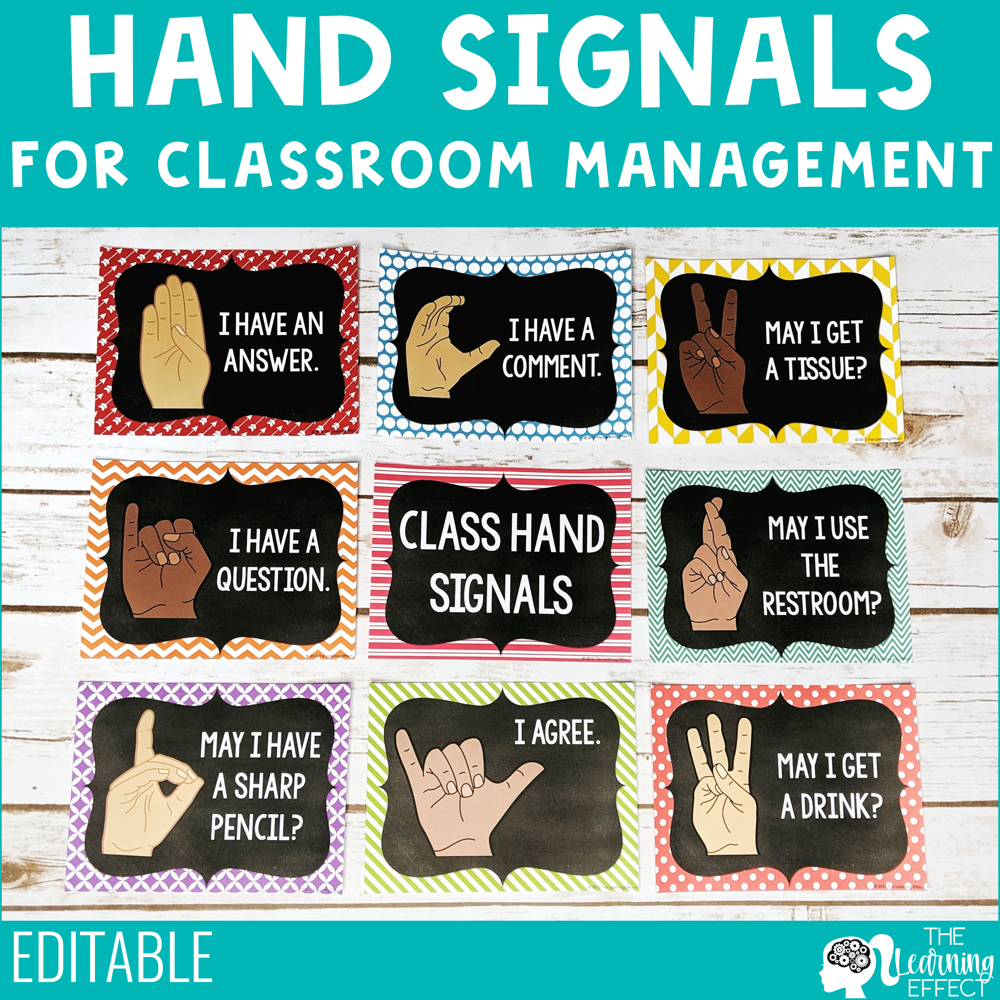 Individual Classroom Hand Signals