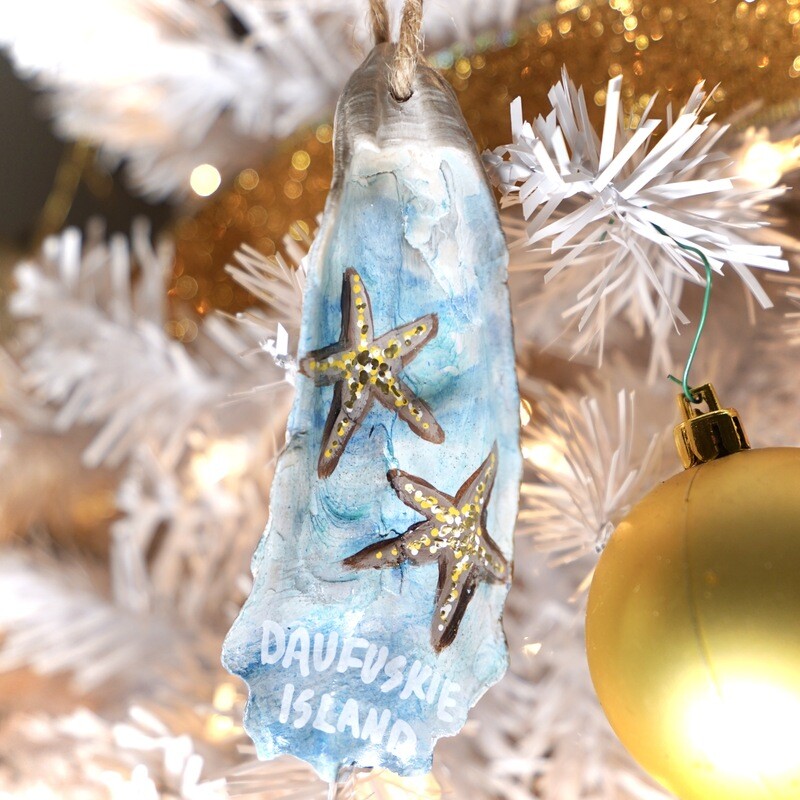 Daufuskie Island Christmas Oyster Ornament Daufuskie Island Christmas Oyster Ornament
