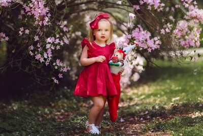 RUBY Girls Christmas Dress | Rich Red | Size 1 ONLY RUBY Girls Christmas Dress | Rich Red | Size 1 ONLY