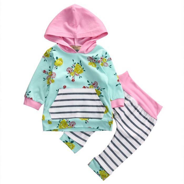 Mint Floral Hoodie Set Mint Floral Hoodie Set