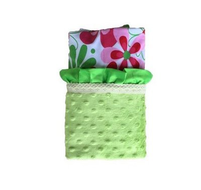 Spring Flowers | Lime | Minky Baby Blanket Spring Flowers | Lime | Minky Baby Blanket