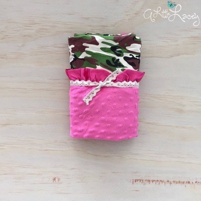 Camouflage | Hot Pink | Minky Baby Blanket Camouflage | Hot Pink | Minky Baby Blanket