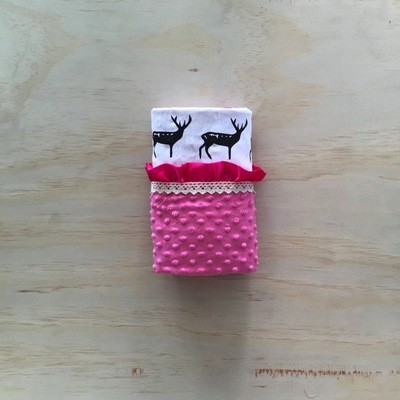 Deer Hot Pink | Minky Baby Blanket Deer Hot Pink | Minky Baby Blanket
