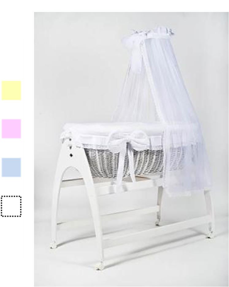 Mj Mark Large Swinging Wicker Crib White Wicker