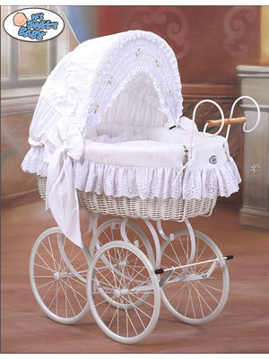 My Sweet Baby Sisi Retro Crib White On White Base