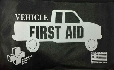 Vehicle First aid kit - Black Nylon Pouch Vehicle First aid kit - Black Nylon Pouch