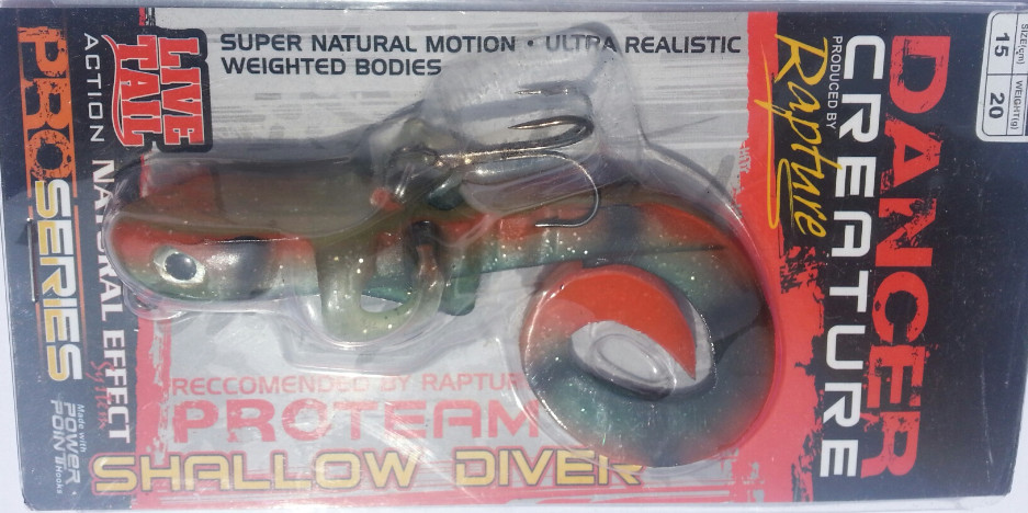 shallow diver creature pike lure ( eel imitation)