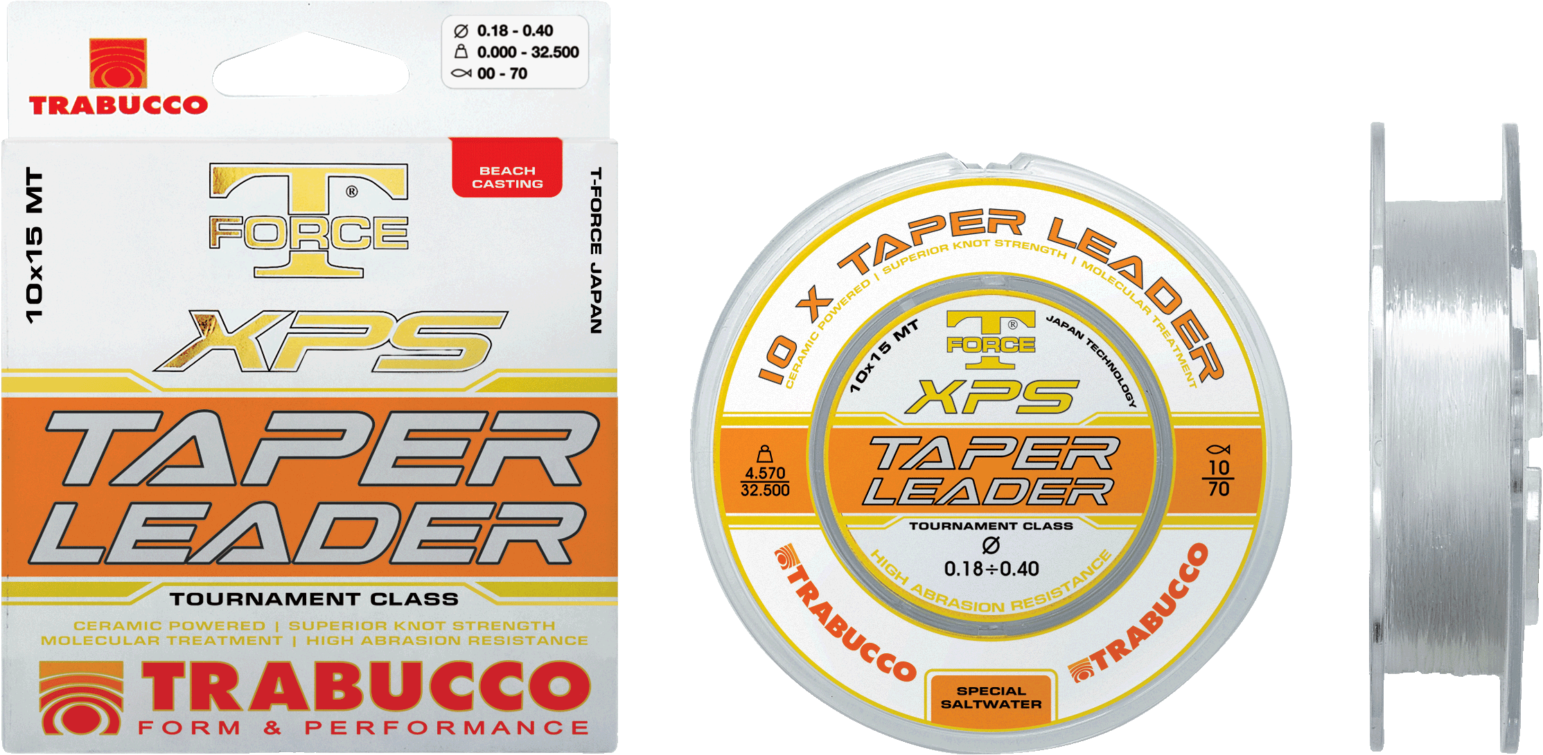 Trabucco XPS Surf SA Fluoro Power Surf Casting Fishing Line 300 mt HI ABRASION