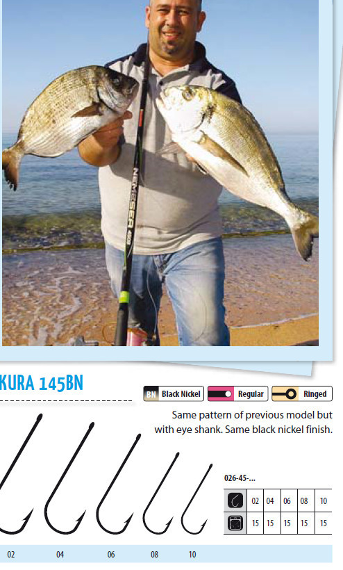 Akura 145 BN needle point fine wire match hooks for surfcasting