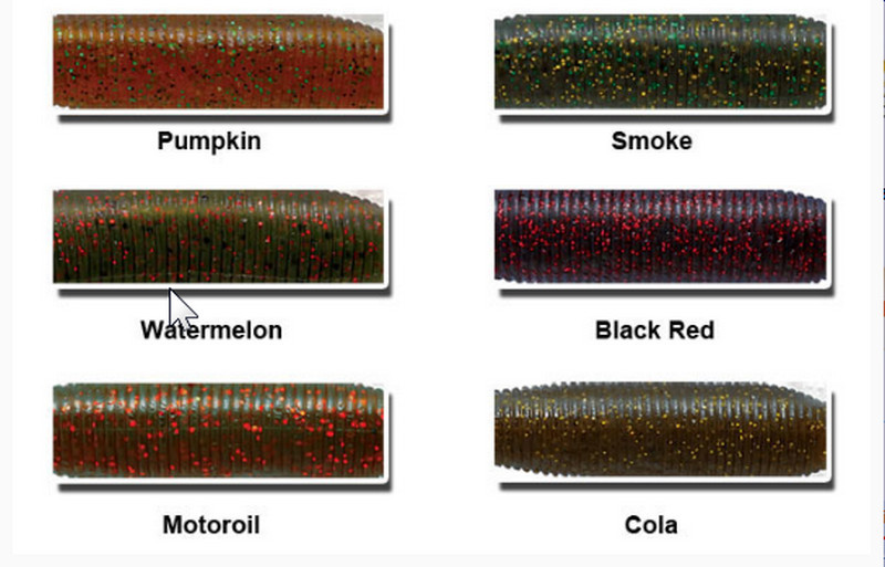 wacky worm 5 inch 10 per pack 5 colours