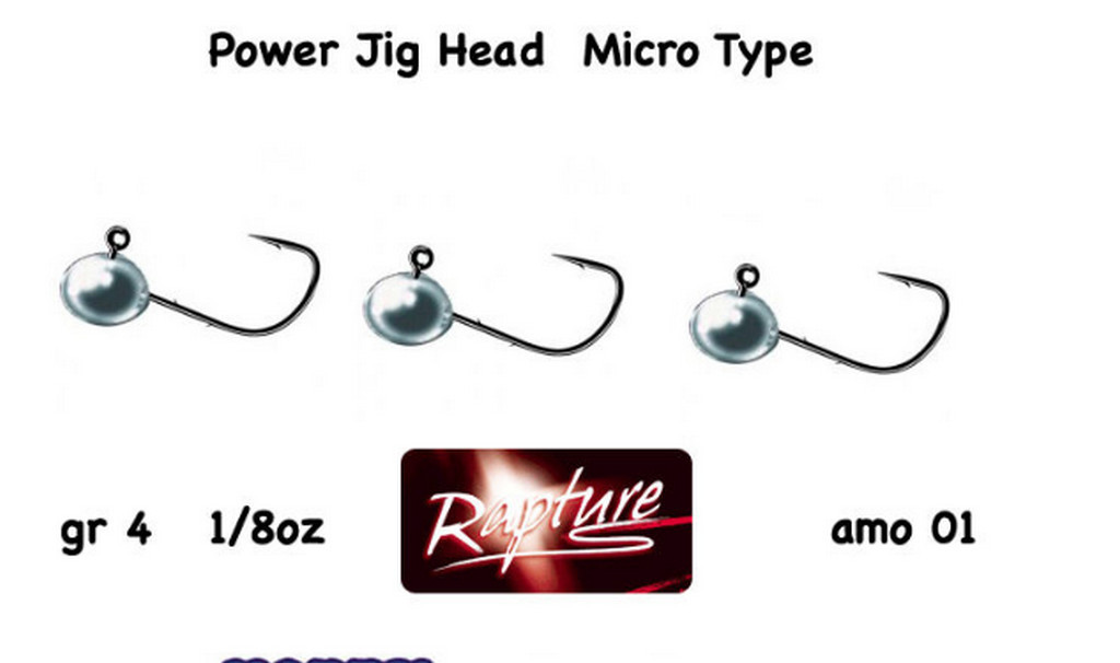Micro jig heads for small soft plastics with retaining barbs 3 per pack