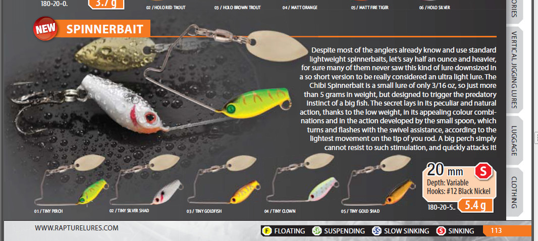 Spinnerbait 5.4g micro for Perch