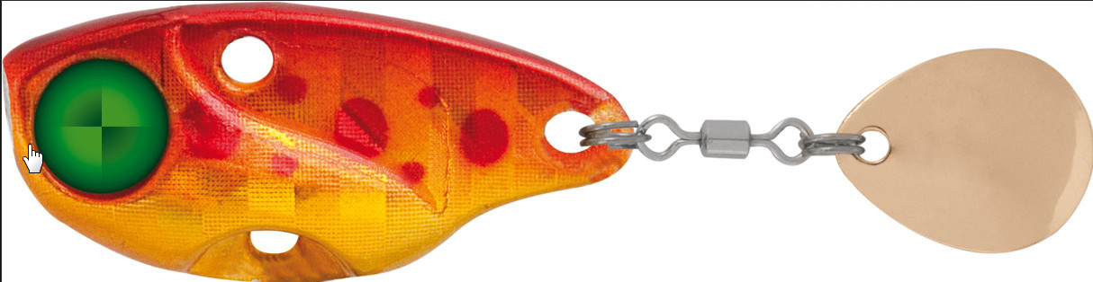 CHIBI VIBE SPIN new 2015 spcial perch lure 22mm 3.7g barbless.