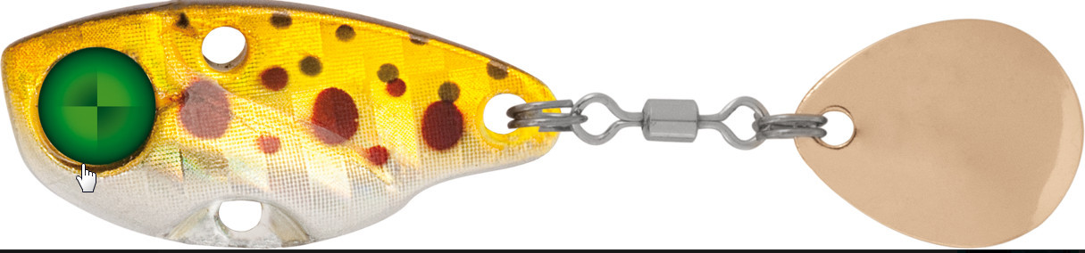 CHIBI VIBE SPIN new 2015 spcial perch lure 22mm 3.7g barbless.