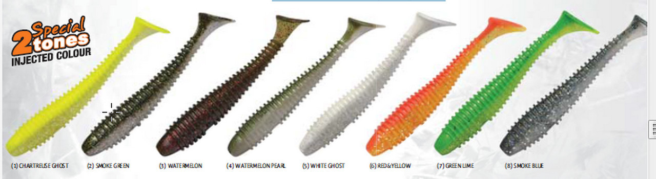 Ribbed SWING SHAD NOW 3 sizes 4cm 7cm and 9.5cm