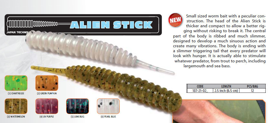 Alien stick 2.5 inch 12 per bag 00374