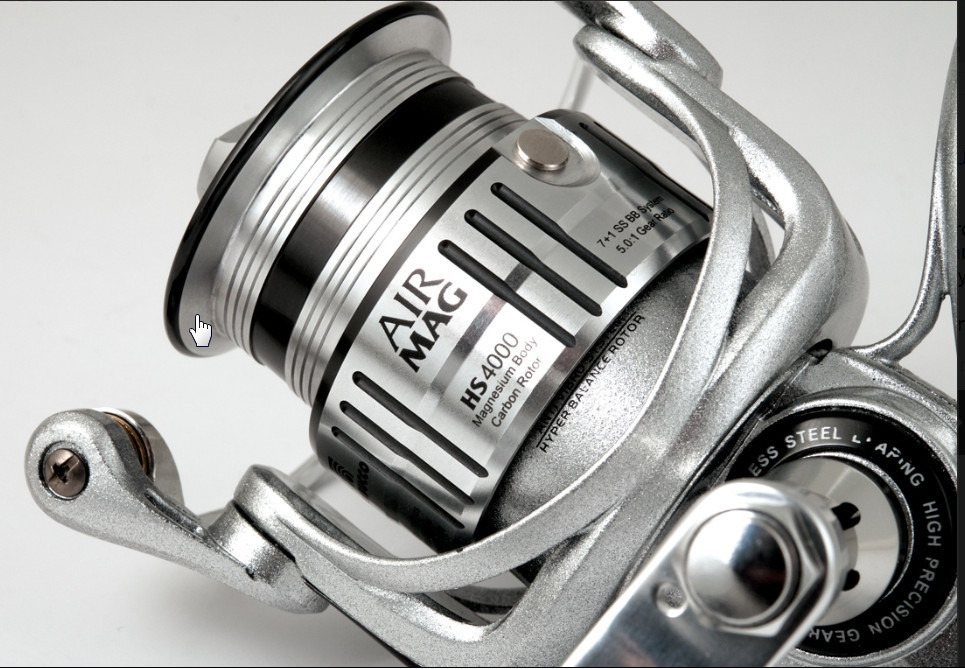 Airmag HS FD 3000 Ultra light magnesium bodied spinning reel 00379