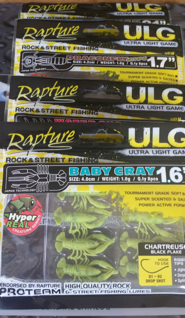 ULG Crayfish 2.1 inch 8 per pack new for 2016