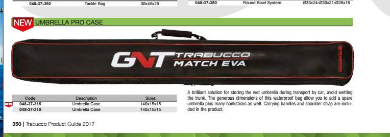 GNT MATCH EVA UMBRELLA PRO CASE 140 X 15 X15