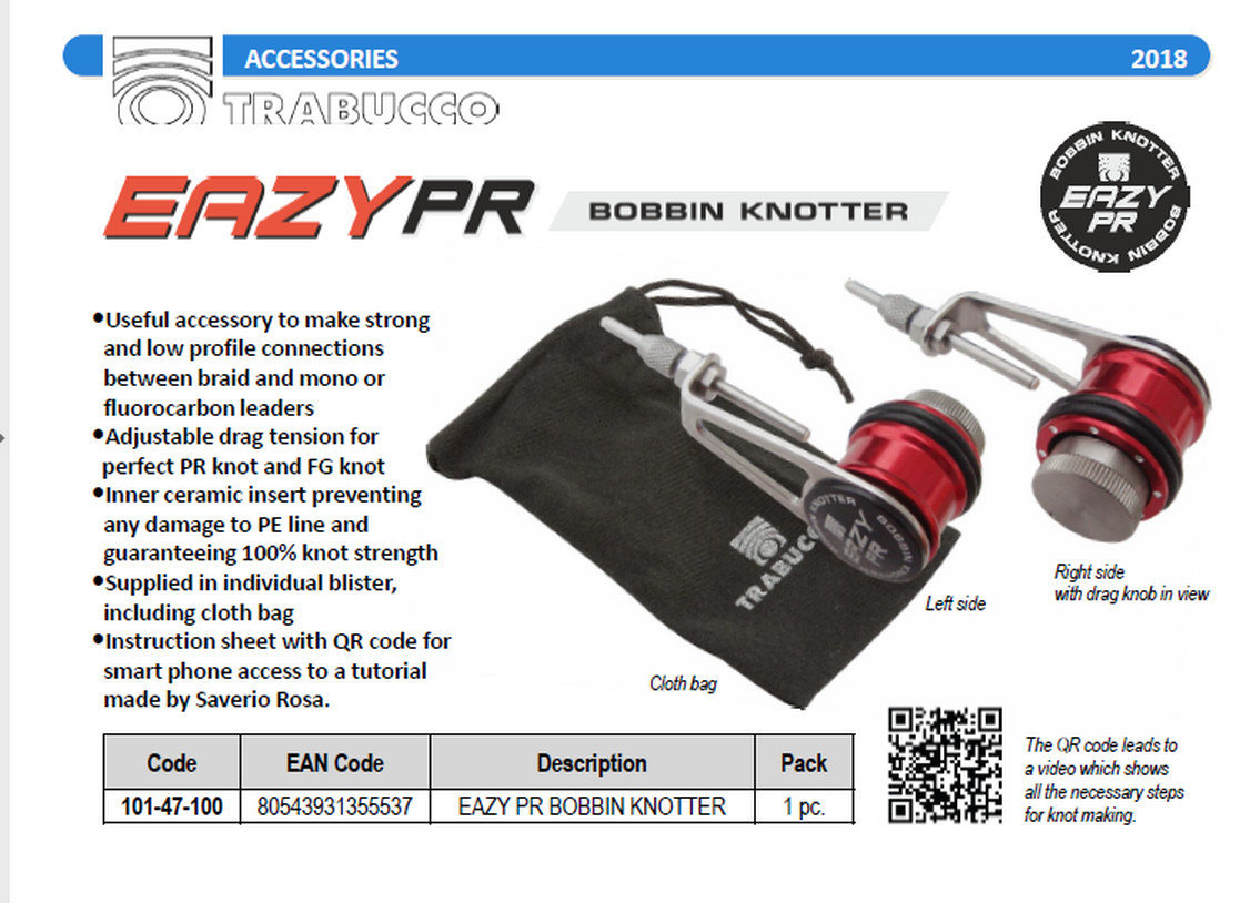 Eazy PR Bobbin Knotter. the best way too get 100% low profile braid to mono leader knots.