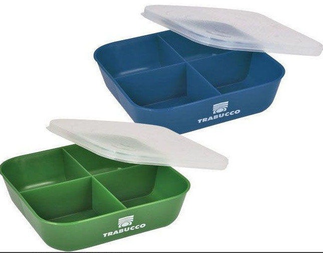 4 DIVISION BAIT BOX BLUE OR GREEN 00552