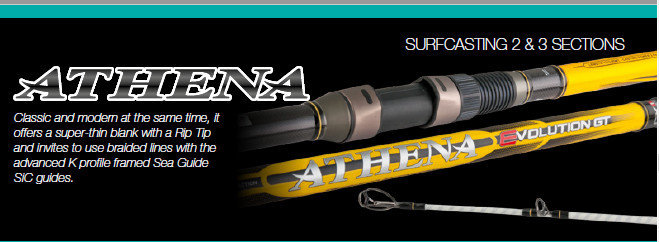 Athena Evolution GT 2 piece UK spec surf casting rod 3.95m and 4.15m 00569