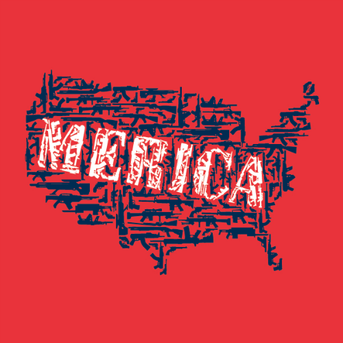 T-Shirt - Merican Gun Map 00053