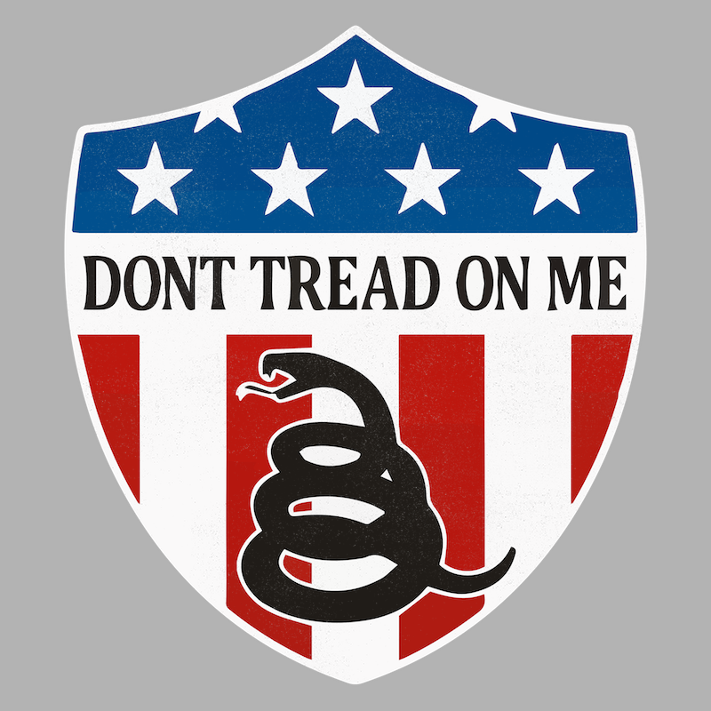 Old Glory Dont Tread on Me Gadsden Flag Can Cooler