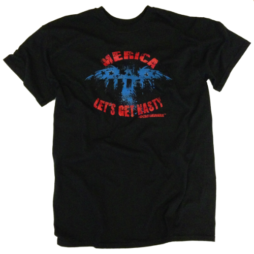 Winter Clearance T-Shirt - Merica. Let's Get Nasty (Black)