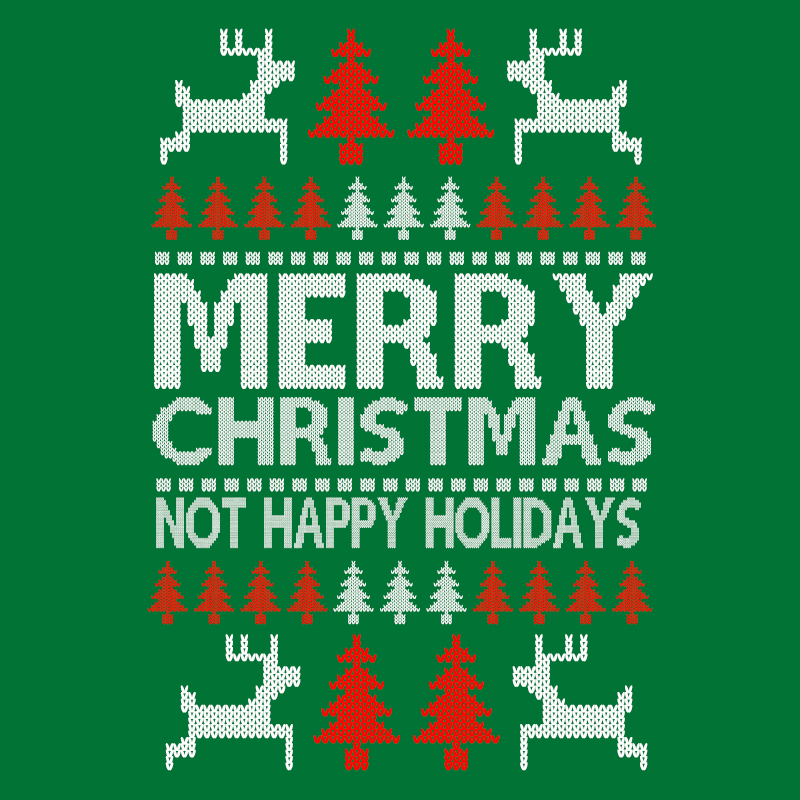 T-Shirt - Christmas Sweater - Not Happy Holidays