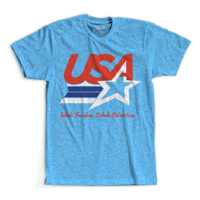 T-Shirt - Inhale Freedom, Exhale Patriotism