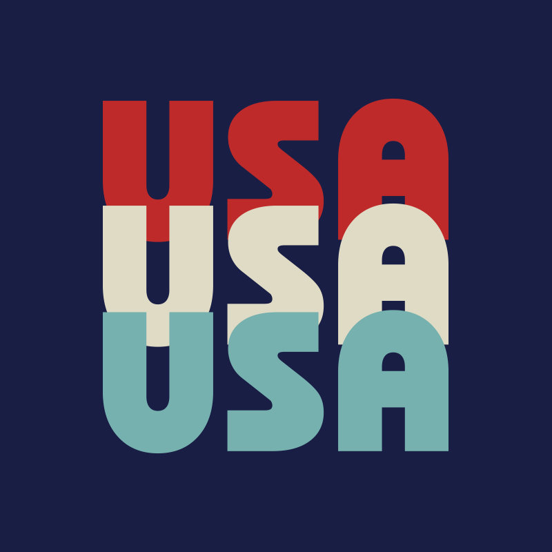 T-Shirt - USA Tri-Color