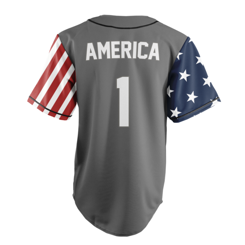GH Baseball Jersey - USA #1 (Grey)