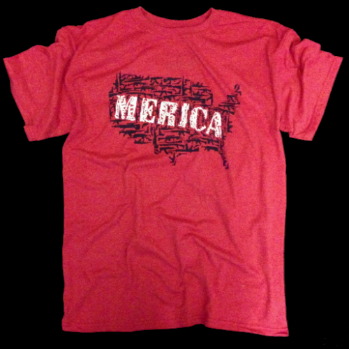 T-Shirt - Merican Gun Map