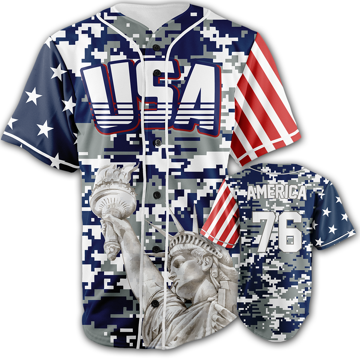 CR Baseball Jersey - Camo #76