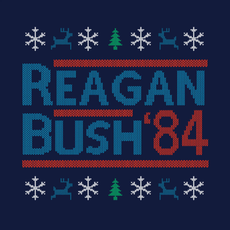 T-Shirt - Christmas Sweater - Reagan Bush '84