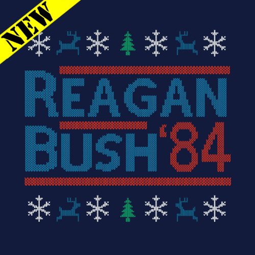 T-Shirt - Christmas Sweater - Reagan Bush '84 PB-SV-267986CR