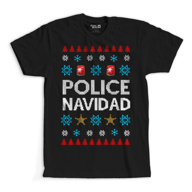 T-Shirt - Christmas Sweater - Police Navidad