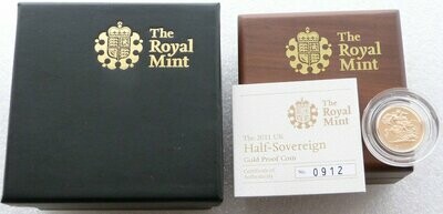 2011 British Royal Mint St George Gold Proof Full Sovereign Coin PCGS PR70 DCAM