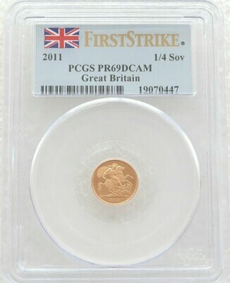 2011 British Royal Mint St George Gold Proof Full Sovereign Coin PCGS PR70 DCAM