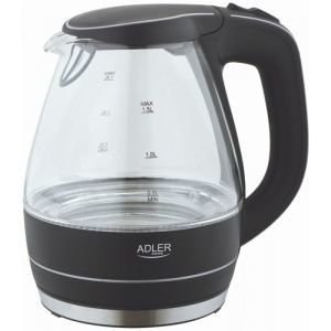 Adler 1,5 liter glazen waterkoker met led verlichting Adler 1,5 liter glazen waterkoker met led verlichting