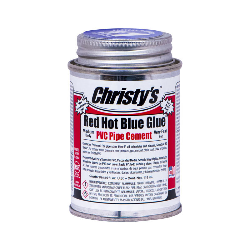 Christy's Red Hot Blue Glue PVC Cement Pond Adapters & Connectors Pond Products Canada