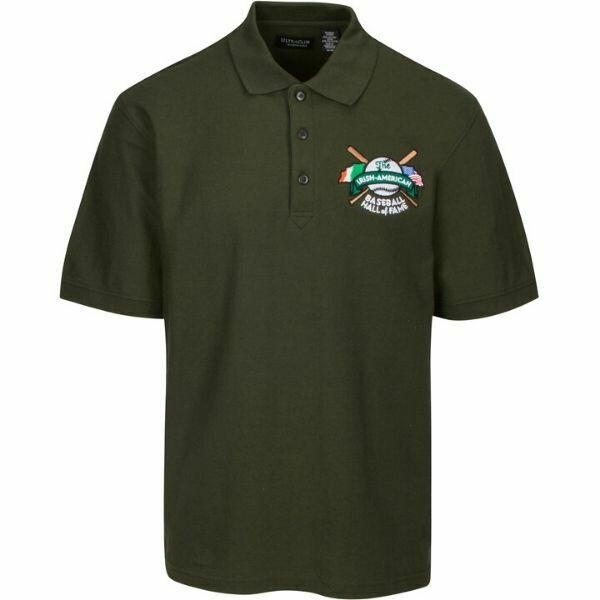 Irish American Baseball Hall of Fame Cotton Dark Green Polo by Ultra Club Irish American Baseball Hall of Fame Cotton Dark Green Polo by Ultra Club