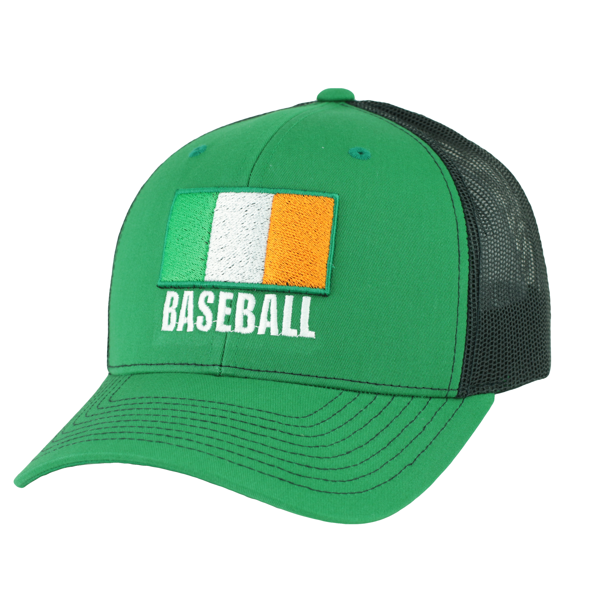 Irish Baseball Ireland Flag Green Snapback Trucker Cap BIADJCAP017ML